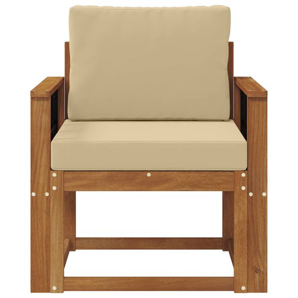 vidaXL Canap&eacute; d&rsquo;ext&eacute;rieur Bois d'acacia massif et polyester Naturel