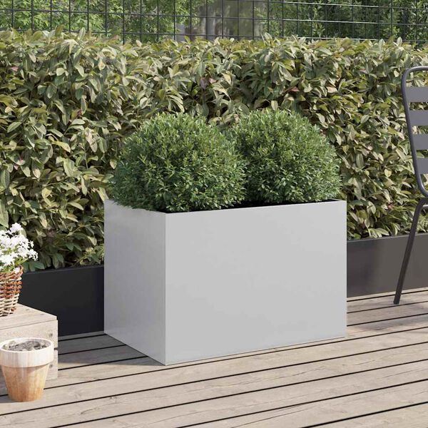 vidaXL Jardini&egrave;re argent&eacute; 62x40x39 cm acier galvanis&eacute;