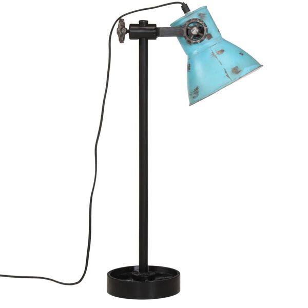 vidaXL Lampe de bureau 25 W bleu d&eacute;lav&eacute; 15x15x55 cm E27