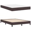 vidaXL Lit &agrave; ressorts avec matelas Marron fonc&eacute; 140 x 190 cm tissu