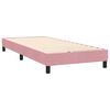 vidaXL Sommier &agrave; lattes de lit avec matelas et LED rose 100x220 cm velours