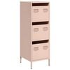 vidaXL Buffet haut rose 39x35x103,5 cm acier