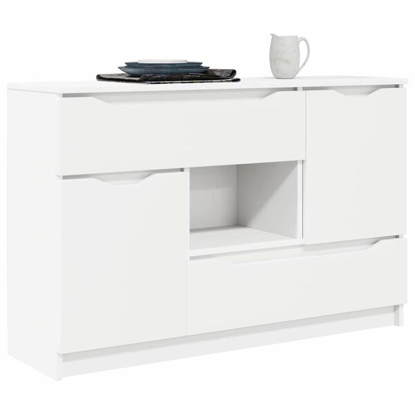 vidaXL Buffet avec tiroir Blanc 100 x 30 x 65,6 Bois d'ing&eacute;nierie