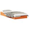 vidaXL Cadre de lit Brun cire 100 x 210 cm Pin massif