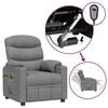 vidaXL Fauteuil &eacute;lectrique de massage Gris clair Tissu