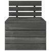 vidaXL Salon palette de jardin 4 places gris fonc&eacute; bois de pin massif
