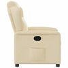 vidaXL Fauteuil inclinable Cr&egrave;me Tissu