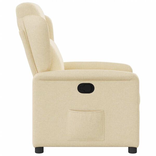 vidaXL Fauteuil inclinable Cr&egrave;me Tissu