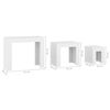 vidaXL Tables basses gigognes 3 pcs Blanc Bois d’ingénierie