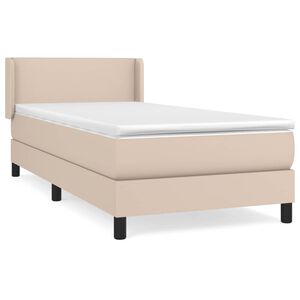 vidaXL Sommier &agrave; lattes de lit avec matelas Cappuccino 90x190 cm