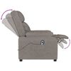 vidaXL Fauteuil inclinable &eacute;lectrique Taupe Tissu
