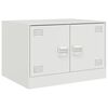 vidaXL Table basse blanc 67x50x44 cm acier