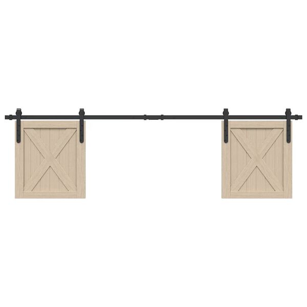 vidaXL Kit de porte d'armoire coulissante 183 cm acier au carbone