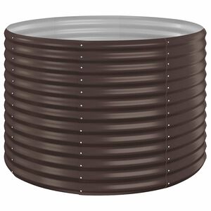 vidaXL Lit sur&eacute;lev&eacute; de jardin Acier galvanis&eacute; marron