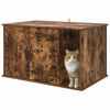 vidaXL Maison pour chat Ch&ecirc;ne fum&eacute; 85 x 55 x 50 cm Bois d'ing&eacute;nierie