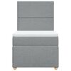 vidaXL Sommier &agrave; lattes de lit et matelas Gris clair 90x190 cm Tissu