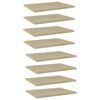 vidaXL Panneau de biblioth&egrave;que 8pcs Ch&ecirc;ne sonoma 40x30x1,5cm Agglom&eacute;r&eacute;