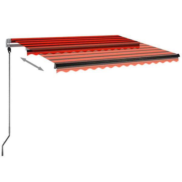 vidaXL Auvent automatique sur pied 300x250 cm Orange/marron