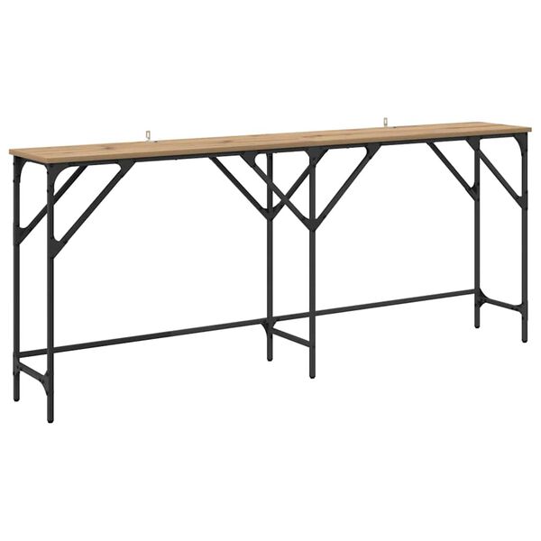 vidaXL Table console Ch&ecirc;ne artisanal 180 x 30 x 75 cm