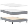 vidaXL Lit &agrave; ressorts avec matelas Gris clair 120 x 190 cm tissu