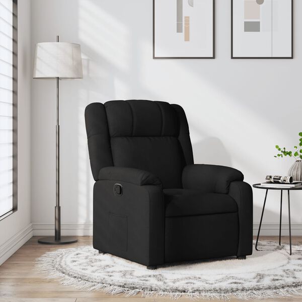 vidaXL Fauteuil inclinable noir tissu