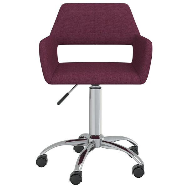 vidaXL Chaises pivotantes &agrave; manger lot de 6 violet tissu
