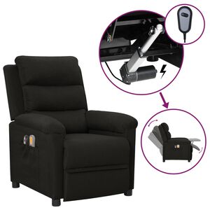 vidaXL Fauteuil &eacute;lectrique de massage Noir Tissu