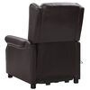 vidaXL Fauteuil de massage marron similicuir brillant