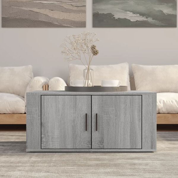 vidaXL Table basse Sonoma gris 80x50x36 cm Bois d'ing&eacute;nierie