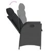 vidaXL Ensemble &agrave; manger de jardin coussins 7pcs Noir R&eacute;sine tress&eacute;e
