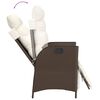vidaXL Ensemble &agrave; manger de jardin et coussins 7 pcs marron rotin