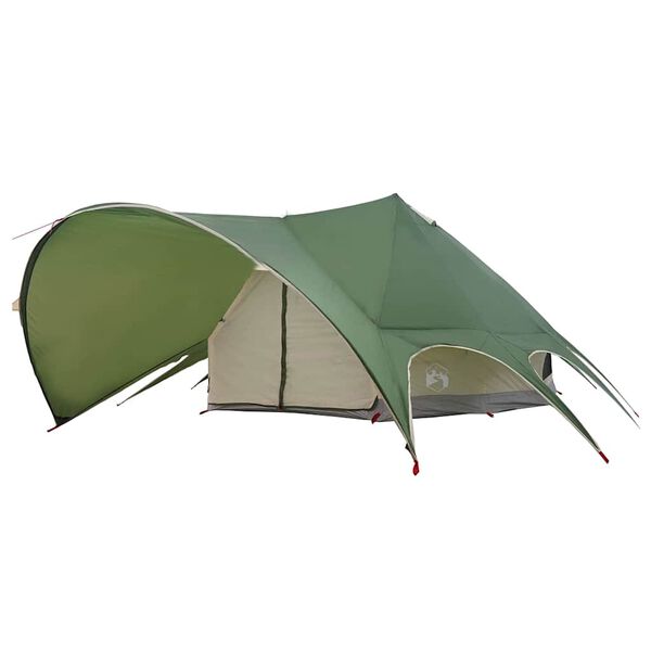 vidaXL Tente tipi avec toit avec &eacute;vent Vert et gris 600 x 600 x 347 cm