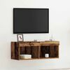 vidaXL Ensemble meuble TV avec LED Bois ancien 80 x 30 x 30 cm