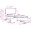 vidaXL Cadre de lit avec t&ecirc;te de lit rembourr&eacute;e Noir 80 x 200 cm