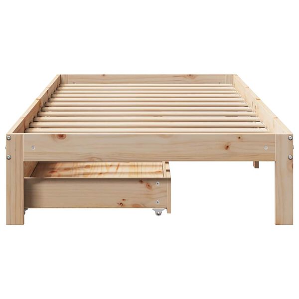 vidaXL Cadre de lit avec tiroirs sans matelas 100x200 cm