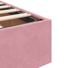 vidaXL Cadre de lit ottoman avec matelas rose 180x200 cm velours