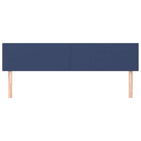 vidaXL Têtes de lit 2 pcs Bleu 90x5x78/88 cm Tissu