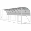 vidaXL Poulailler contre le mur Argent&eacute; 600 x 150 x 215 cm