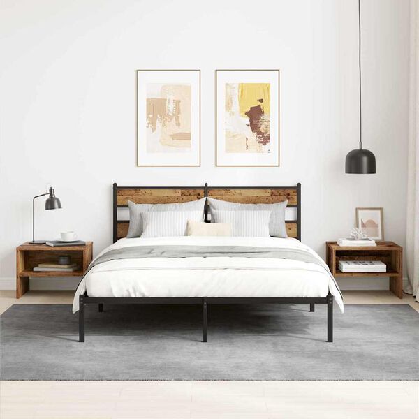 vidaXL Cabinet de chevet Bois ancien 40 x 40 x 30 cm Bois d'ing&eacute;nierie