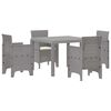 vidaXL Ensemble de salle &agrave; manger pour jardin 5 pcs Gris clair