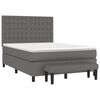 vidaXL Sommier &agrave; lattes de lit avec matelas Gris 140x200 cm Similicuir