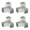 vidaXL Connecteurs de poteau 4 pcs Forme en Y M&eacute;tal galvanis&eacute; 91x91 mm