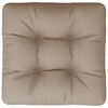 vidaXL Coussin de palette taupe 50x50x12 cm tissu