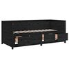 vidaXL Lit de jour sans matelas noir 75x190 cm bois de pin massif
