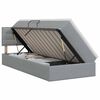 vidaXL Lit avec rangement et matelas Gris clair 90 x 190 cm Velours