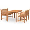 vidaXL Ensemble &agrave; manger de jardin 4 pcs Bois de teck massif