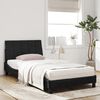 vidaXL Lit avec matelas Hanko noir 100x200 cm velours
