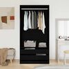 vidaXL Armoire Ch&ecirc;ne noir 100 x 50 x 200 cm Bois d'ing&eacute;nierie