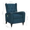 vidaXL Fauteuil de massage inclinable bleu velours