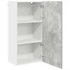 vidaXL Armoire suspendue Gris b&eacute;ton et Blanc 50 x 31 x 100 cm